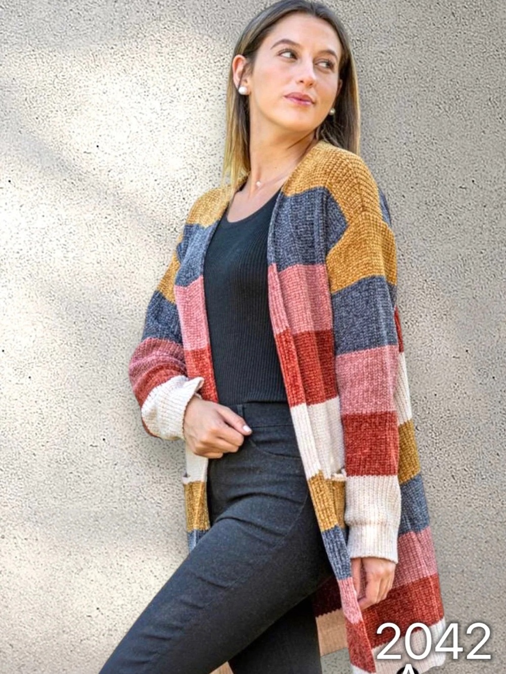 🧶✨ Zoey Colorblock Knit Cardigan – Size Large | New ✨🧶